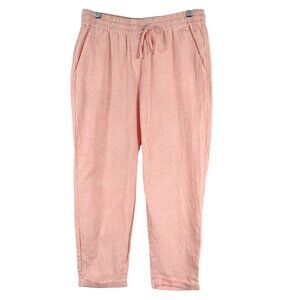 J. Crew Striped Linen Cotton Drawstring‎ Pant Womens Size 10 Striped NWT PT-2701